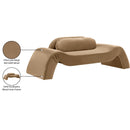 Meridian Austin Beige Velvet Loveseat IMAGE 8