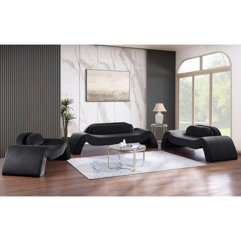 Meridian Austin Black Velvet Chair IMAGE 9