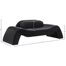 Meridian Austin Black Velvet Loveseat IMAGE 7