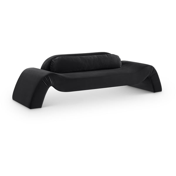 Meridian Austin Black Velvet Sofa IMAGE 1