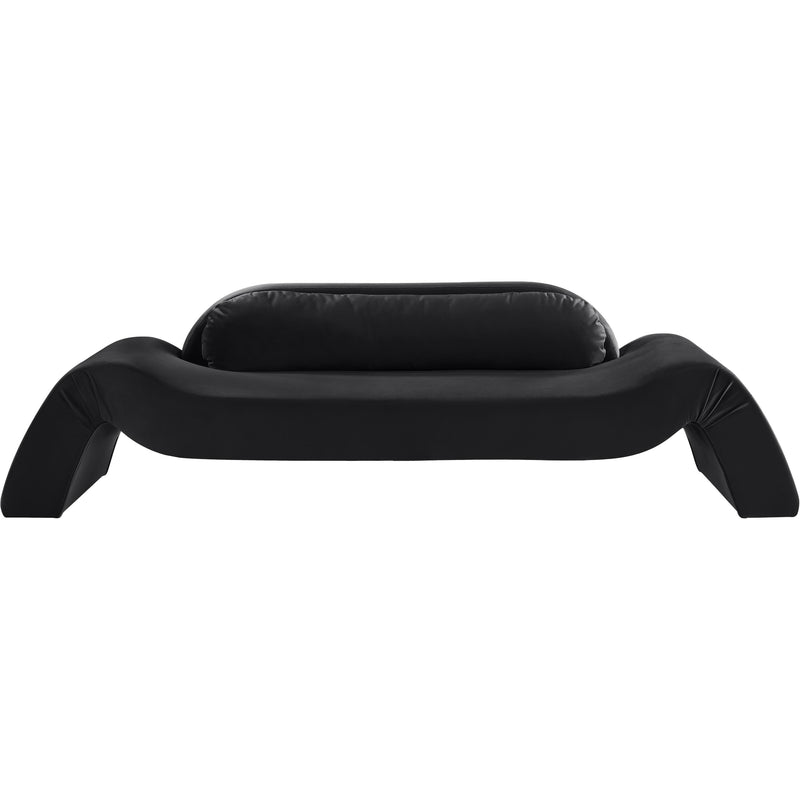 Meridian Austin Black Velvet Sofa IMAGE 3