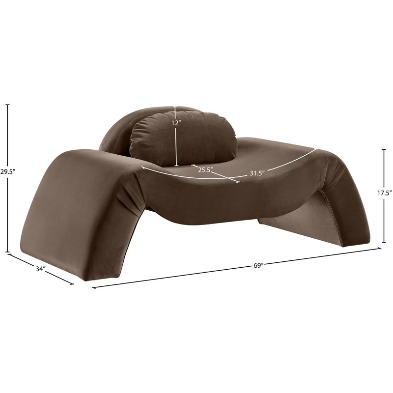 Meridian Austin Brown Velvet Chair IMAGE 7