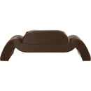 Meridian Austin Brown Velvet Loveseat IMAGE 5
