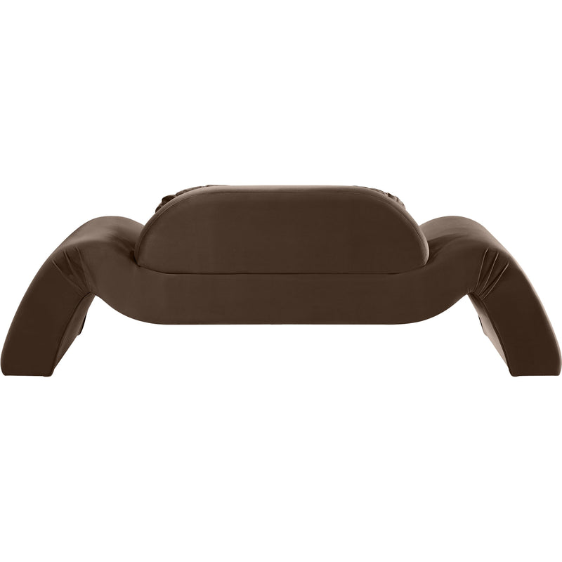 Meridian Austin Brown Velvet Loveseat IMAGE 5