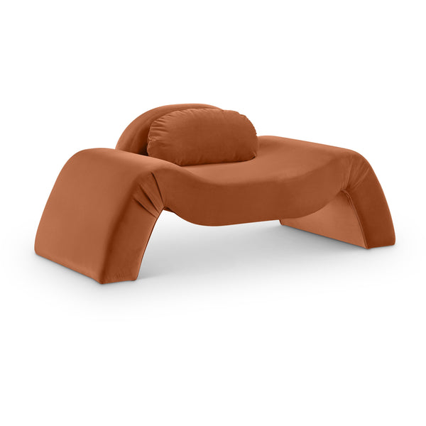 Meridian Austin Cognac Velvet Chair IMAGE 1