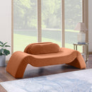 Meridian Austin Cognac Velvet Loveseat IMAGE 2