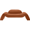 Meridian Austin Cognac Velvet Loveseat IMAGE 3