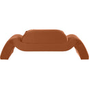 Meridian Austin Cognac Velvet Loveseat IMAGE 5