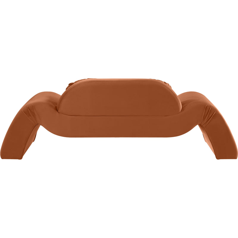 Meridian Austin Cognac Velvet Loveseat IMAGE 5
