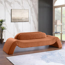 Meridian Austin Cognac Velvet Sofa IMAGE 2
