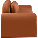 Meridian Austin Cognac Velvet Sofa IMAGE 4