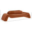 Meridian Austin Cognac Velvet Sofa IMAGE 7