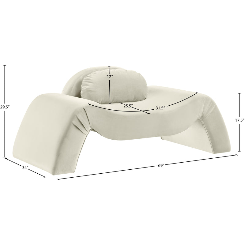 Meridian Austin Cream Velvet Chair IMAGE 7
