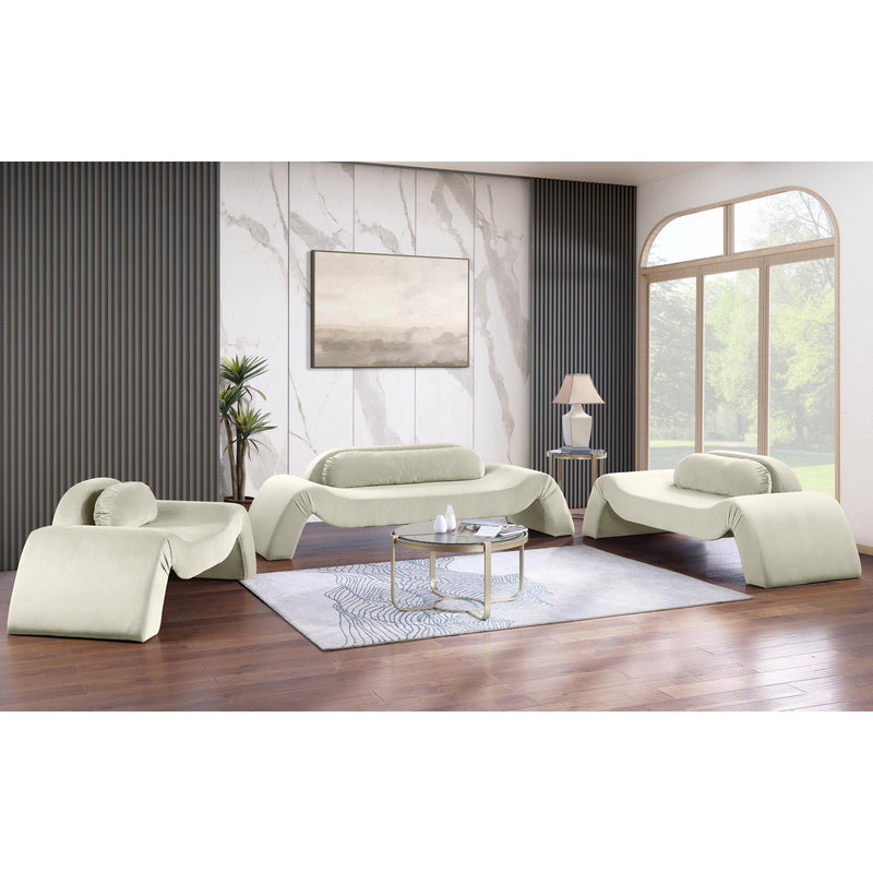 Meridian Austin Cream Velvet Chair IMAGE 9