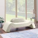 Meridian Austin Cream Velvet Loveseat IMAGE 2