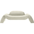 Meridian Austin Cream Velvet Loveseat IMAGE 3