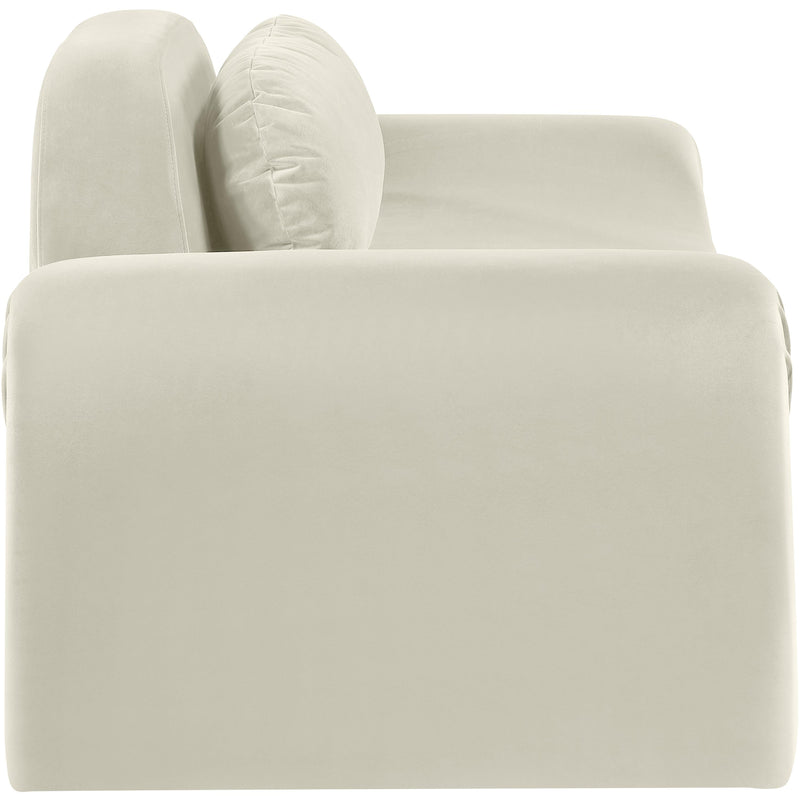 Meridian Austin Cream Velvet Loveseat IMAGE 4