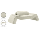 Meridian Austin Cream Velvet Loveseat IMAGE 8