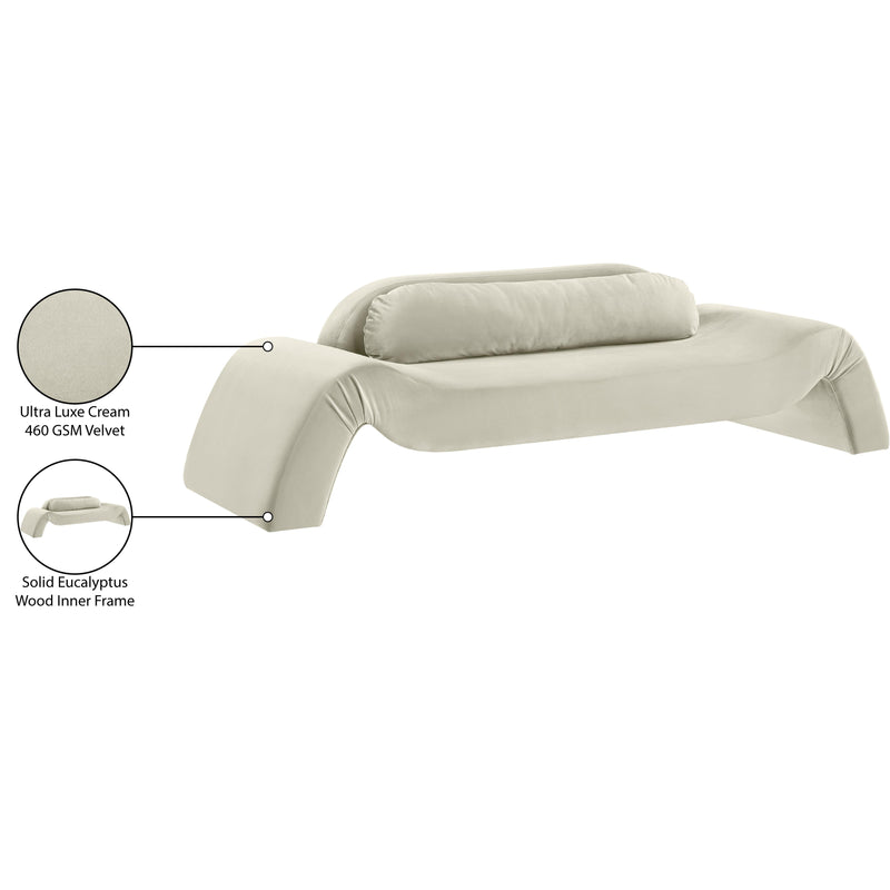 Meridian Austin Cream Velvet Sofa IMAGE 8