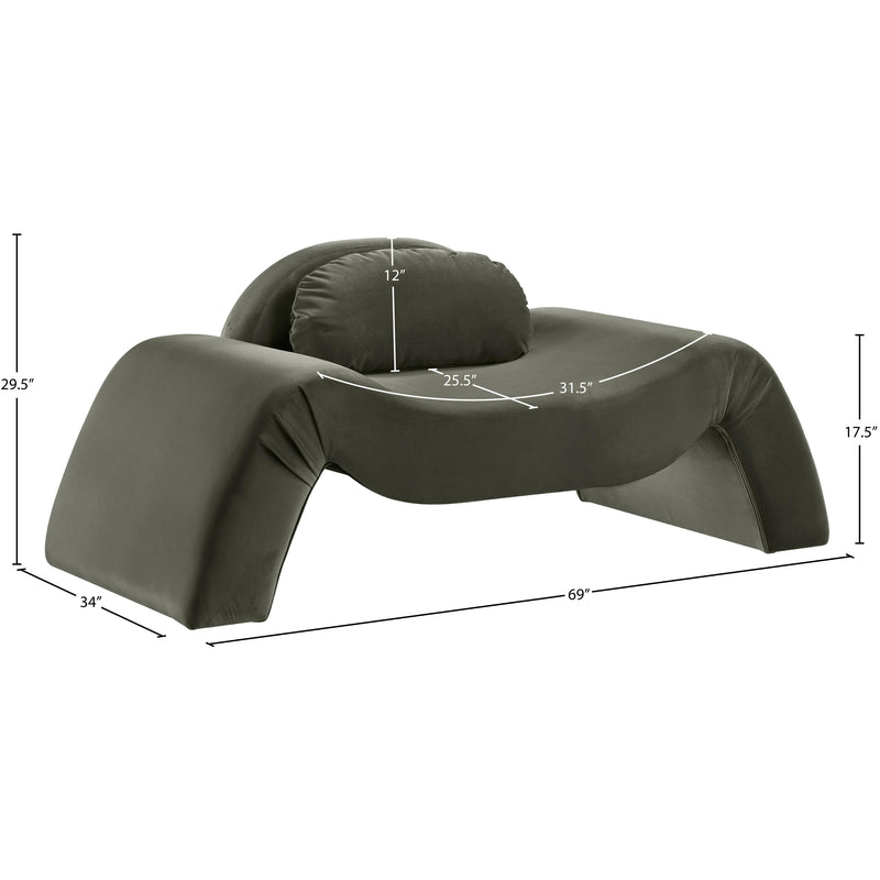Meridian Austin Green Velvet Chair IMAGE 7