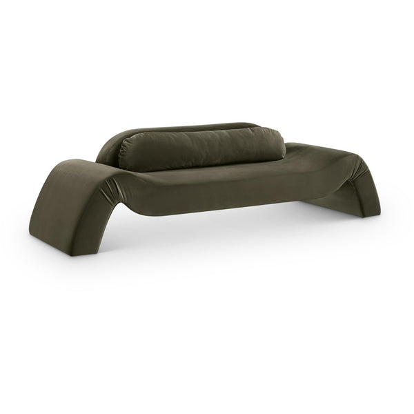 Meridian Austin Green Velvet Sofa IMAGE 1