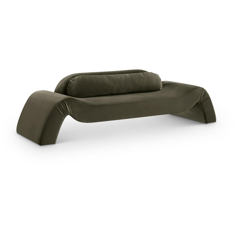 Meridian Austin Green Velvet Sofa IMAGE 1