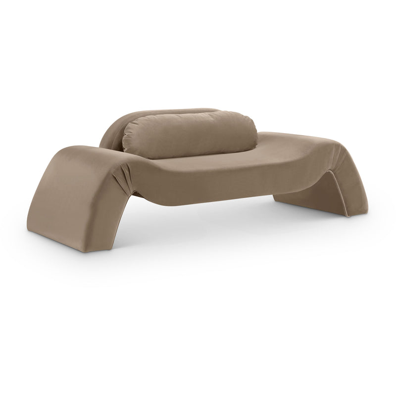 Meridian Austin Taupe Velvet Loveseat IMAGE 1
