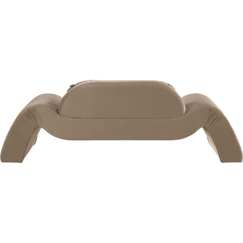 Meridian Austin Taupe Velvet Loveseat IMAGE 5