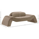 Meridian Austin Taupe Velvet Loveseat IMAGE 7