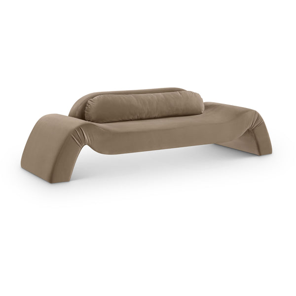 Meridian Austin Taupe Velvet Sofa IMAGE 1