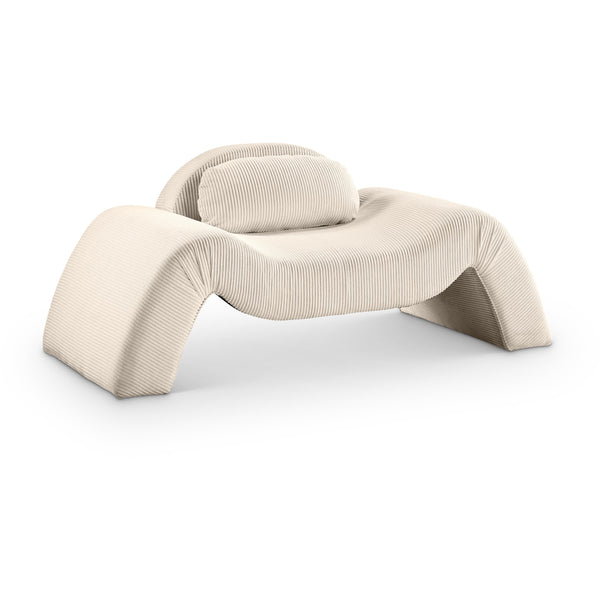 Meridian Austin Beige Corduroy Fabric Chair IMAGE 1