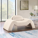 Meridian Austin Beige Corduroy Fabric Chair IMAGE 2