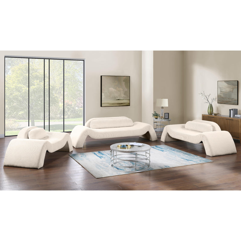 Meridian Austin Beige Corduroy Fabric Chair IMAGE 9
