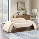 Meridian Austin Beige Corduroy Fabric Loveseat IMAGE 2