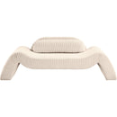 Meridian Austin Beige Corduroy Fabric Loveseat IMAGE 3