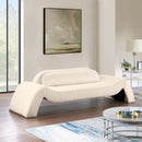 Meridian Austin Beige Corduroy Fabric Sofa IMAGE 2