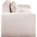 Meridian Austin Beige Corduroy Fabric Sofa IMAGE 4