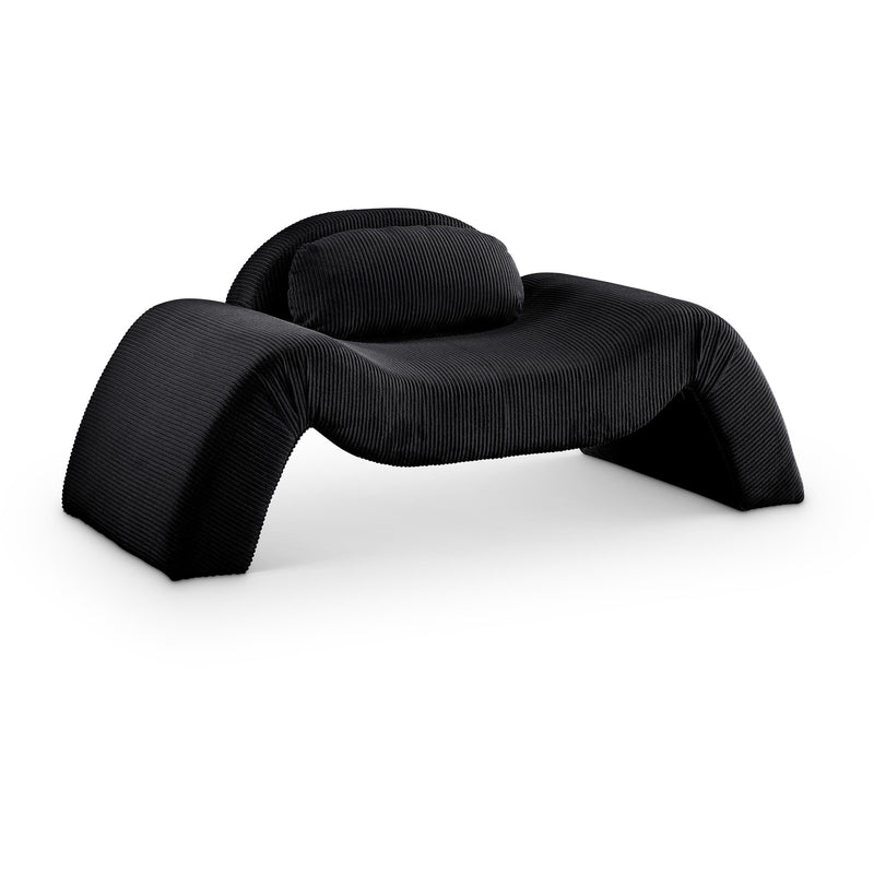 Meridian Austin Black Corduroy Fabric Chair IMAGE 1