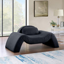 Meridian Austin Black Corduroy Fabric Chair IMAGE 2