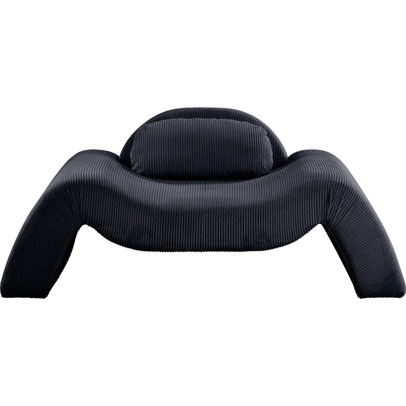 Meridian Austin Black Corduroy Fabric Chair IMAGE 3