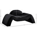 Meridian Austin Black Corduroy Fabric Chair IMAGE 7