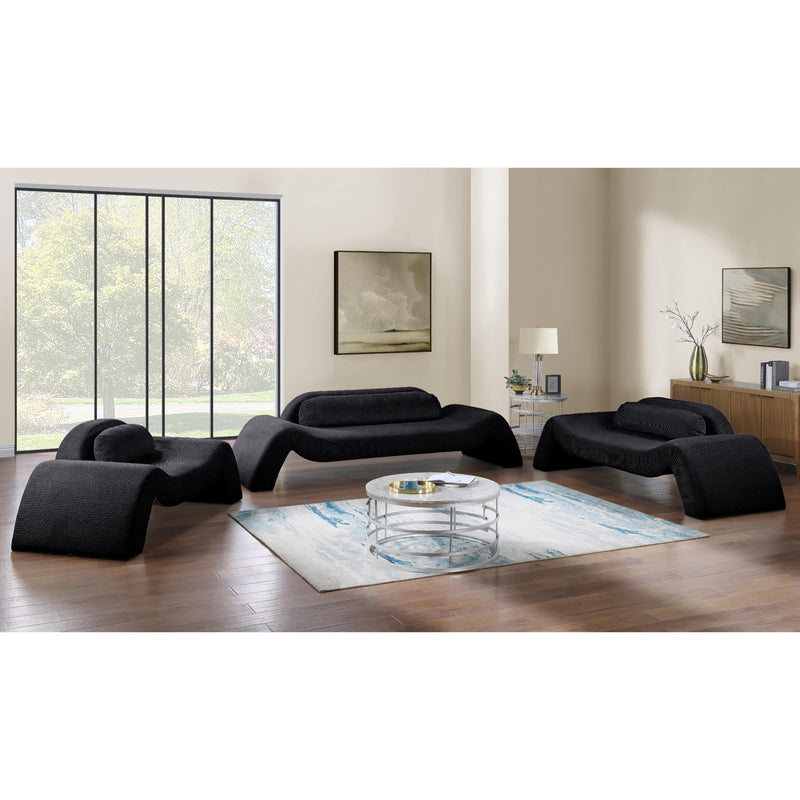 Meridian Austin Black Corduroy Fabric Chair IMAGE 9