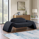 Meridian Austin Black Corduroy Fabric Loveseat IMAGE 2