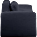 Meridian Austin Black Corduroy Fabric Loveseat IMAGE 4
