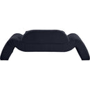 Meridian Austin Black Corduroy Fabric Loveseat IMAGE 5