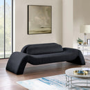 Meridian Austin Black Corduroy Fabric Sofa IMAGE 2