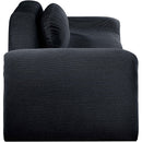 Meridian Austin Black Corduroy Fabric Sofa IMAGE 4