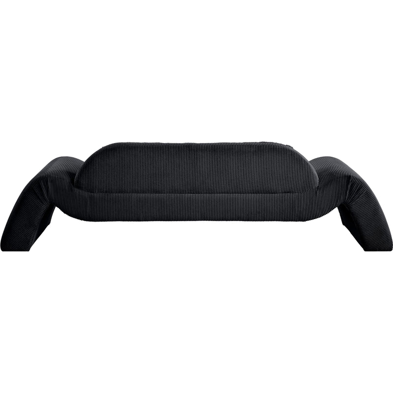 Meridian Austin Black Corduroy Fabric Sofa IMAGE 5