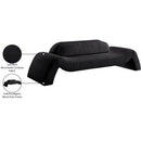 Meridian Austin Black Corduroy Fabric Sofa IMAGE 8