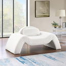 Meridian Austin Cream Corduroy Fabric Chair IMAGE 2